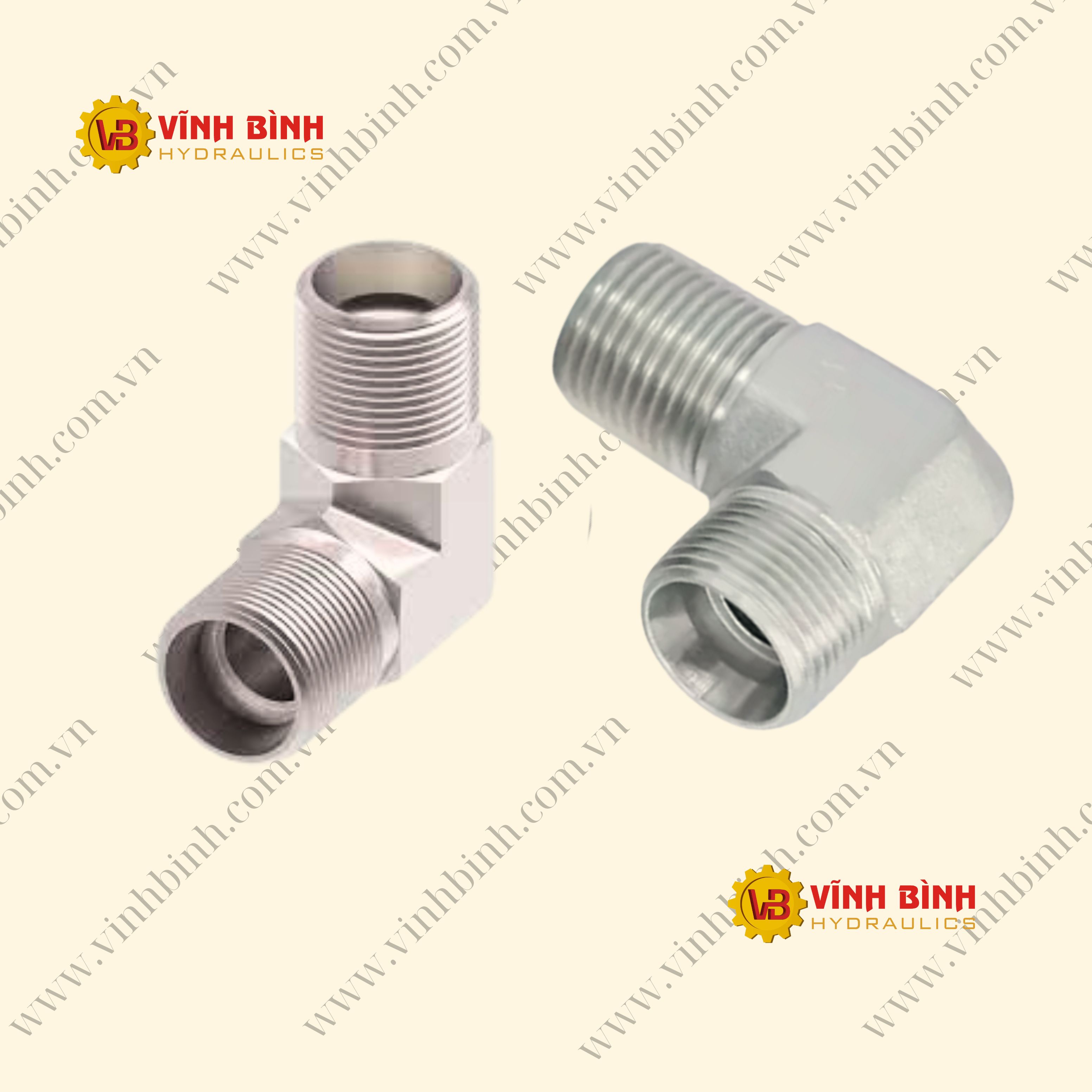 Cong 2 đầu ren ngoài Đức DIN