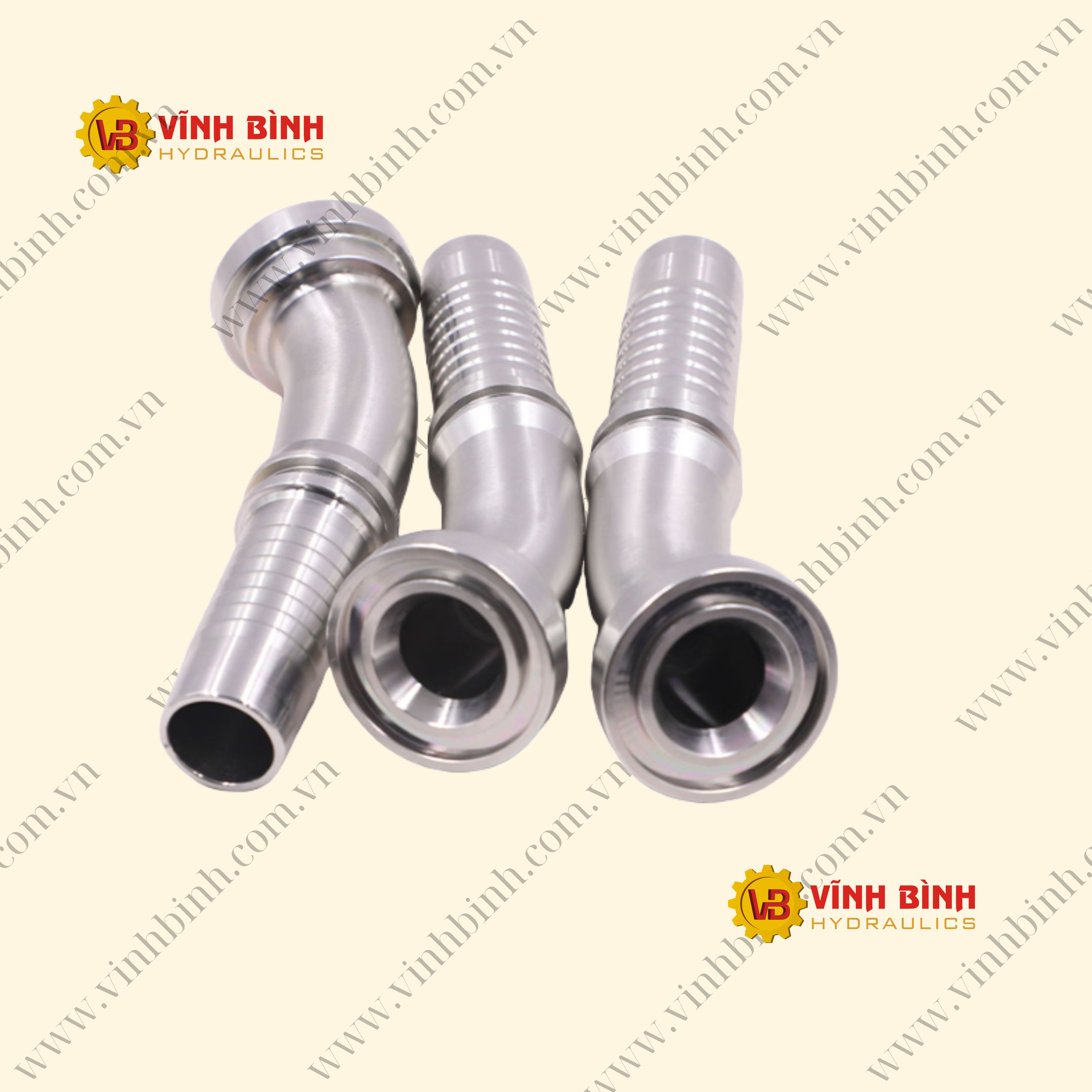 Đầu Thủy Lực - Mặt Bích Flange cong lơi 45 độ