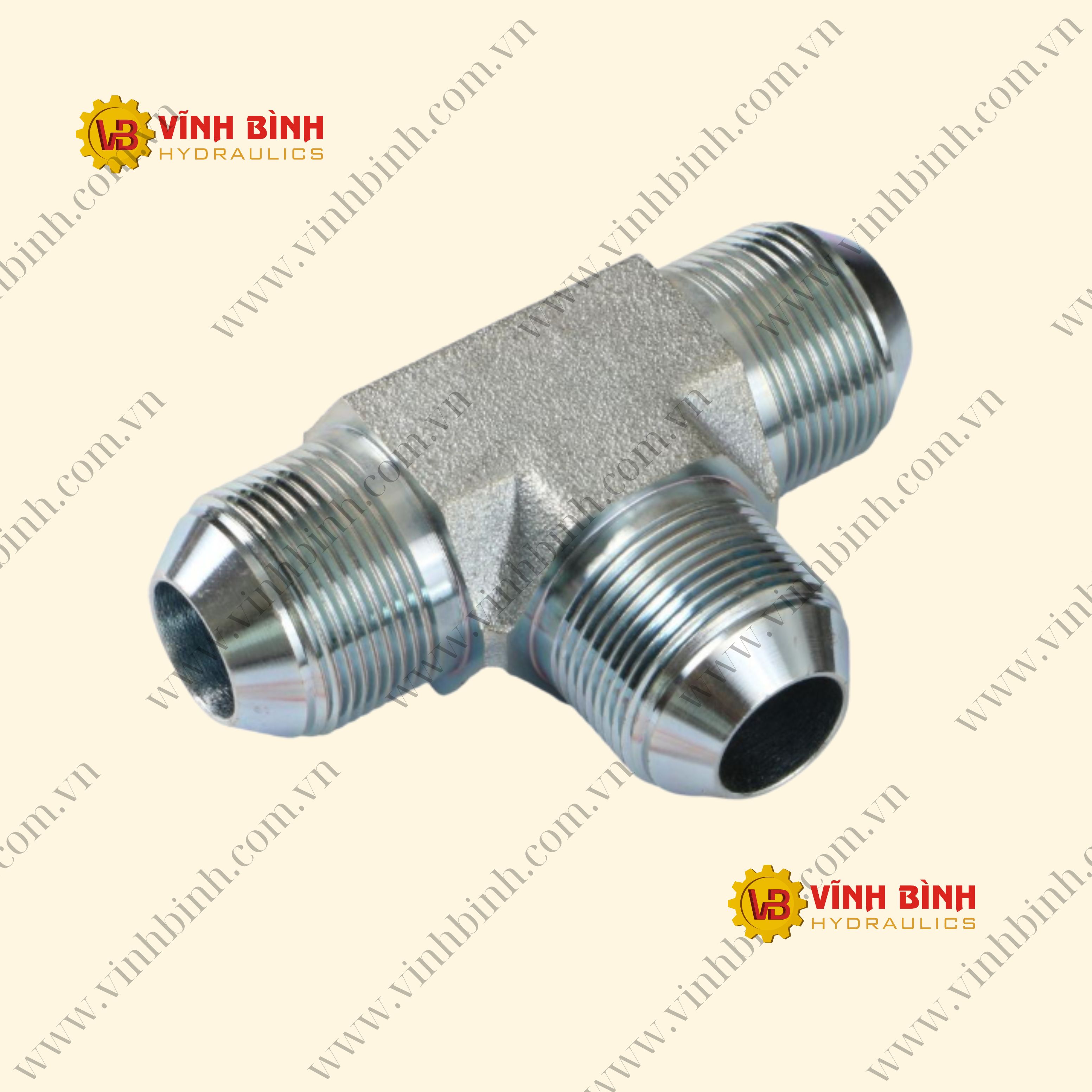 Ngã 3 ren ngoài côn lồi - hệ Mỹ - JIC - tê 3 đầu ren ngoài