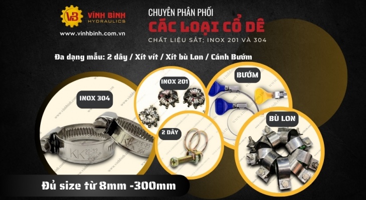 Những Loại Cổ Dê Đai Xiết Ống Thường Gặp. Công Dụng và Ưu Điểm Của Mỗi Loại Cổ Dê Đai Xiết Ống